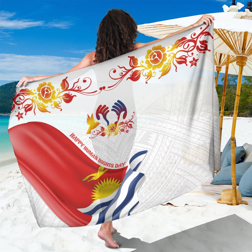 Navy Blue Gold Turtle Hibiscus Frangipani Print Sarong Polynesian Style Beach Wrap Pareo Wholesale - main view