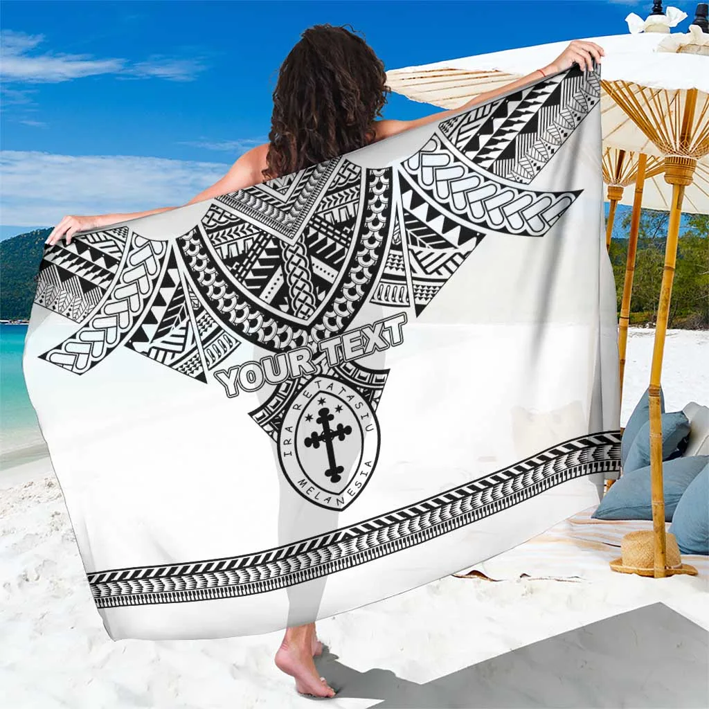 Black Tribal Pattern Viscose Sarong Polynesian Beach Wrap for Resort Hotel Wholesale Custom Pareo - main view