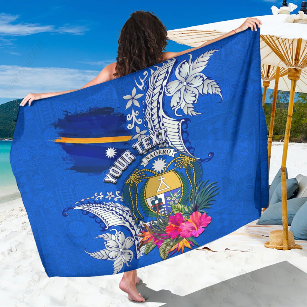 Tropical Flower Polynesian Pattern Sarong Beach Wrap Rayon Pareo Island Holiday Cover Up Wholesale - related