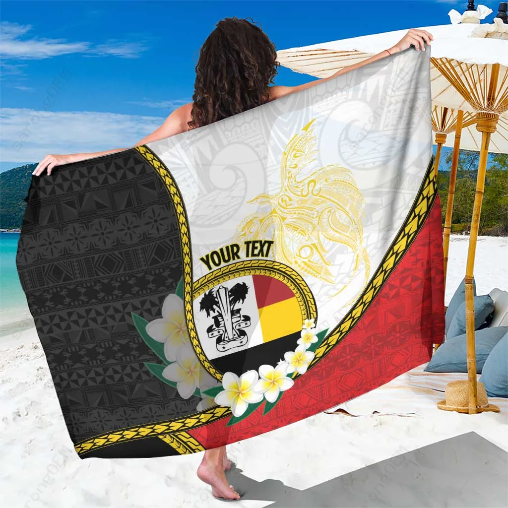 Plumeria PNG Madang Sarong Melanesian Pattern Beach Wrap South Pacific Resort Cover Up Wholesale Pareo - main view