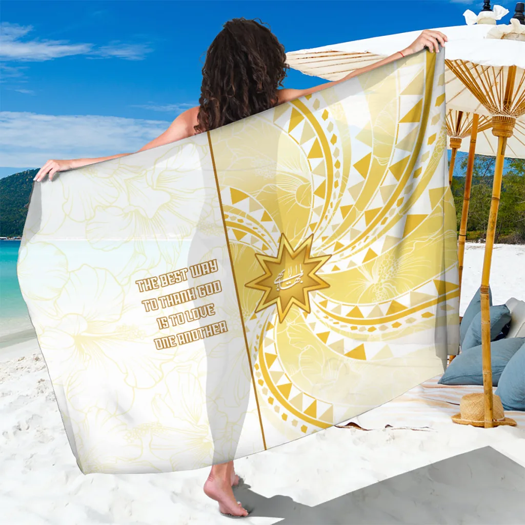 Navy Blue Gold Tribal Polynesia Sarong Beach Wrap Pareo Tropical Island Resort Cover Up Wholesale - main view