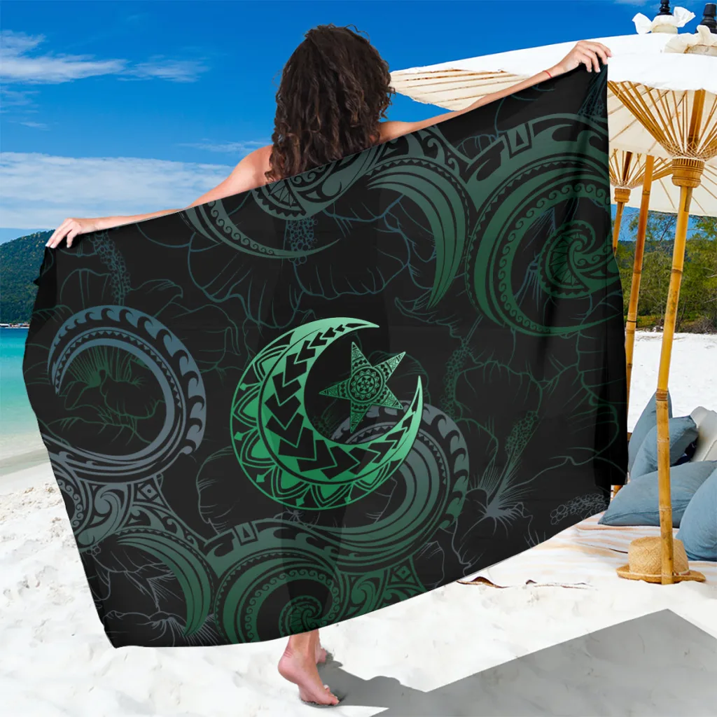 Personalised Polynesia Sarong With Islam Crescent & Star - main view