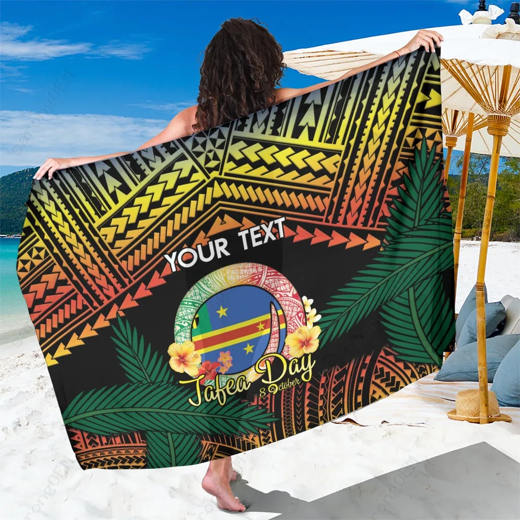 Vanuatu Tafea Day Polynesian Pattern Sarong Beach Wrap Rayon Custom OEM Wholesale Pareo