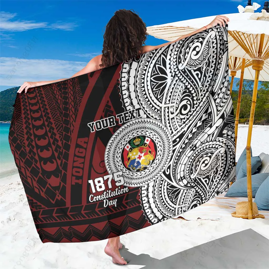 Black Tribal Turtle Hibiscus Mandala Print Sarong Polynesian Beach Wrap Wholesale Pareo - main view
