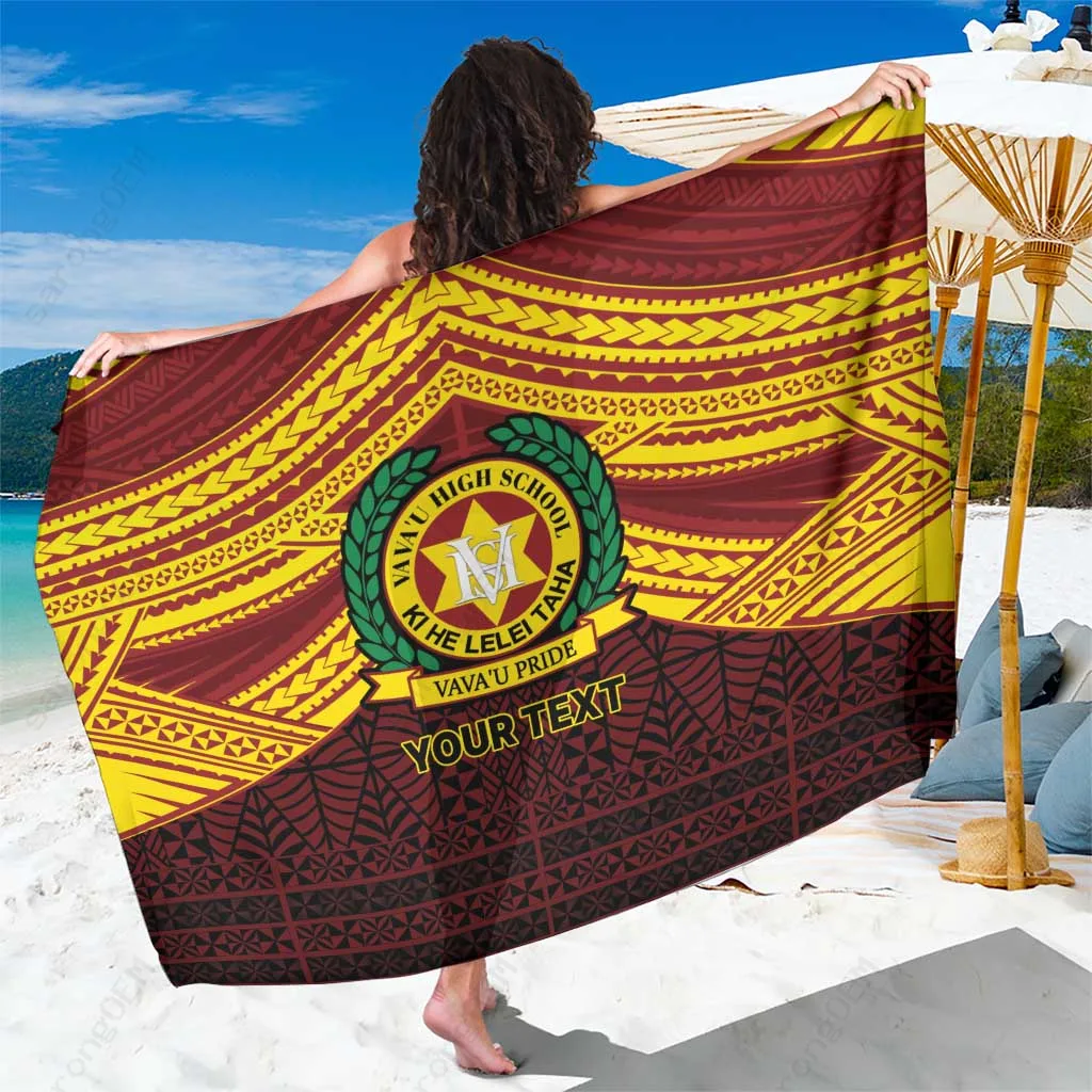 Navy Polynesian Tribal Turtle Hibiscus Print Sarong Tonga Vavau Beach Wrap Pareo Wholesale