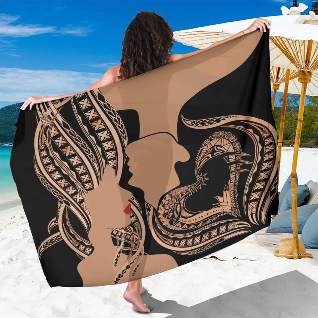 Pink Heart Rose Lip Print Sarong Romantic Valentine's Day Island Beach Wrap Pareo Wholesale - main view