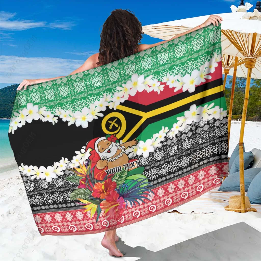 Vanuatu Sand Drawing Tiki Palm Print Sarong South Pacific Beach Wrap Resort Cover Up Wholesale Pareo - related