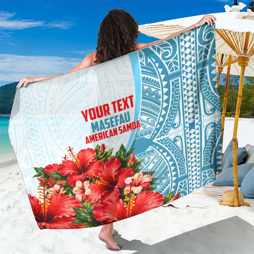 Navy Hibiscus Tropical Floral Whale Polynesian Tribal Print Sarong Samoa Beach Wrap Pareo Wholesale