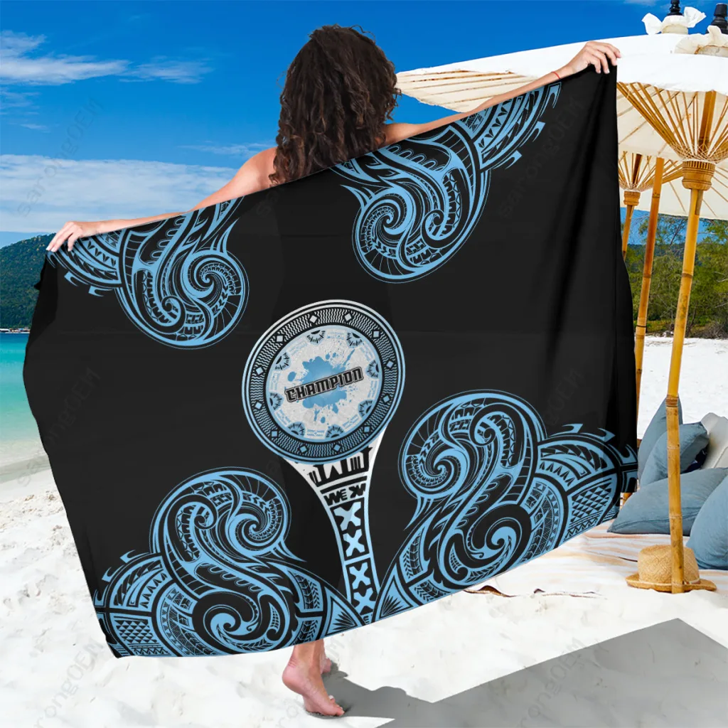 Fiji Tropical Print Sarong Beach Wrap Polynesian Style Island Cover Up Wholesale Pareo - main view