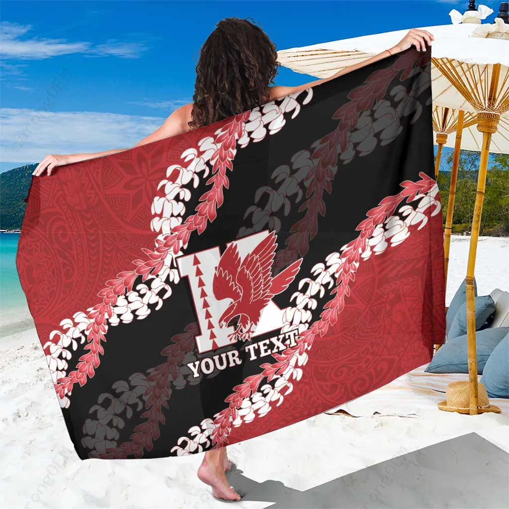 Colorful Hawaii Sarong with Puakenikeni Lei Floral Print Polynesian Beach Wrap Wholesale Pareo - main view