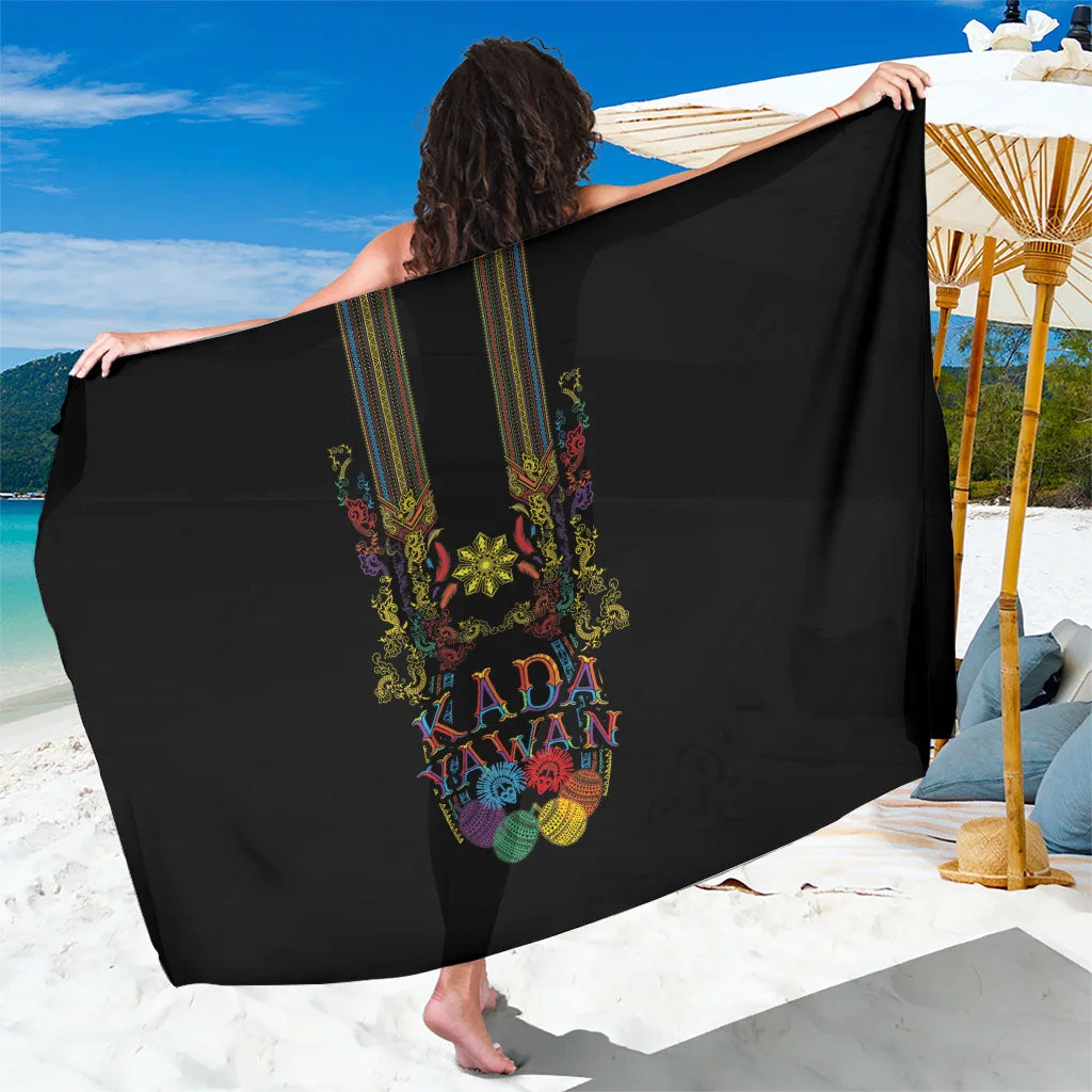 Multicolor Tribal Mandala Hibiscus Print Sarong Polynesian Style Beach Cover Up Pareo Wholesale - main view
