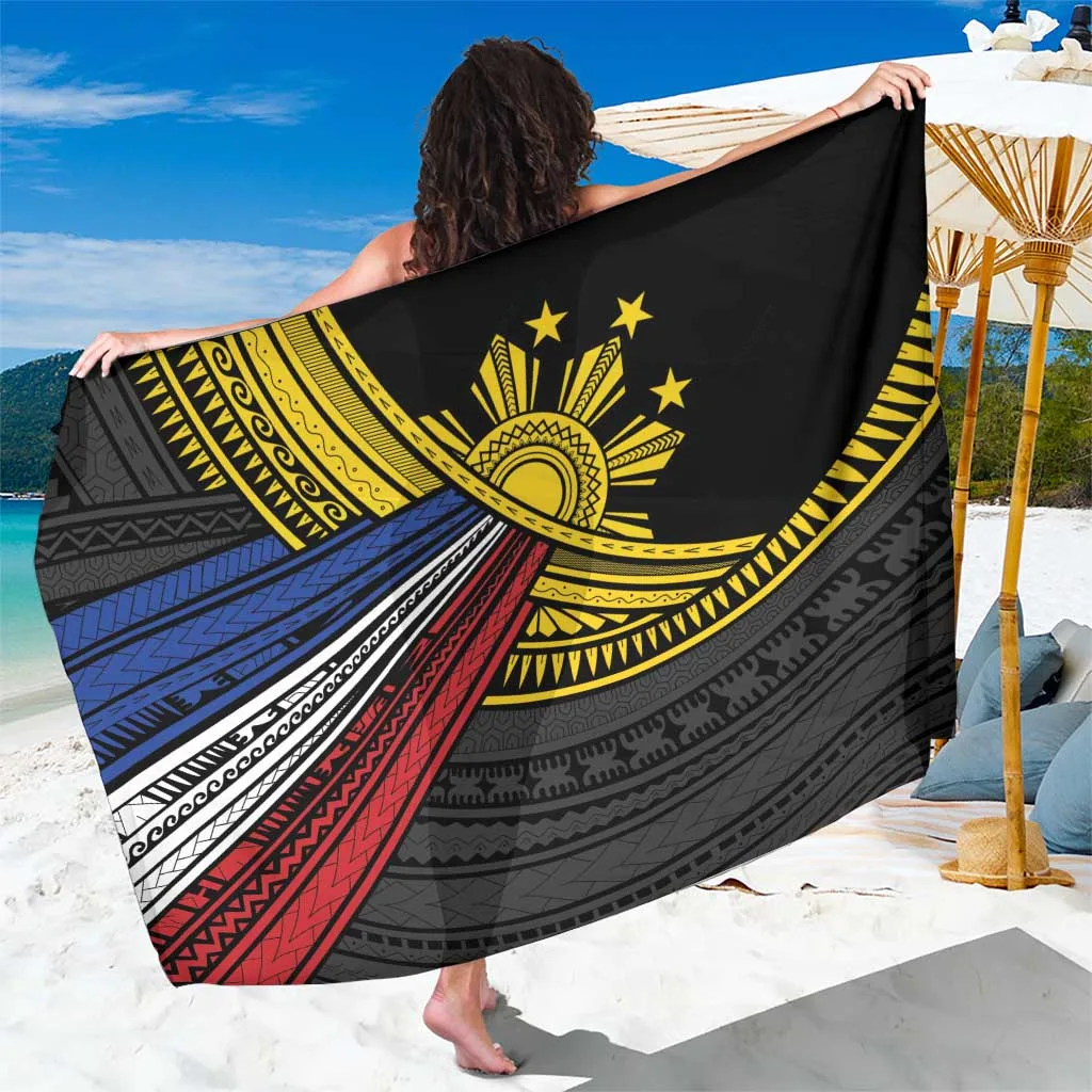Yellow Tribal Sun Geometric Print Sarong Pasifika Style Beach Wrap for Resort Hotel Wholesale Pareo - main view