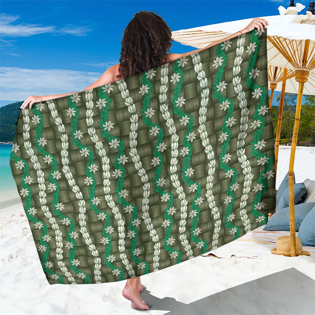 Pikake Maile Tiare Lei Sarong Omaomao Lauhala Pattern - main view