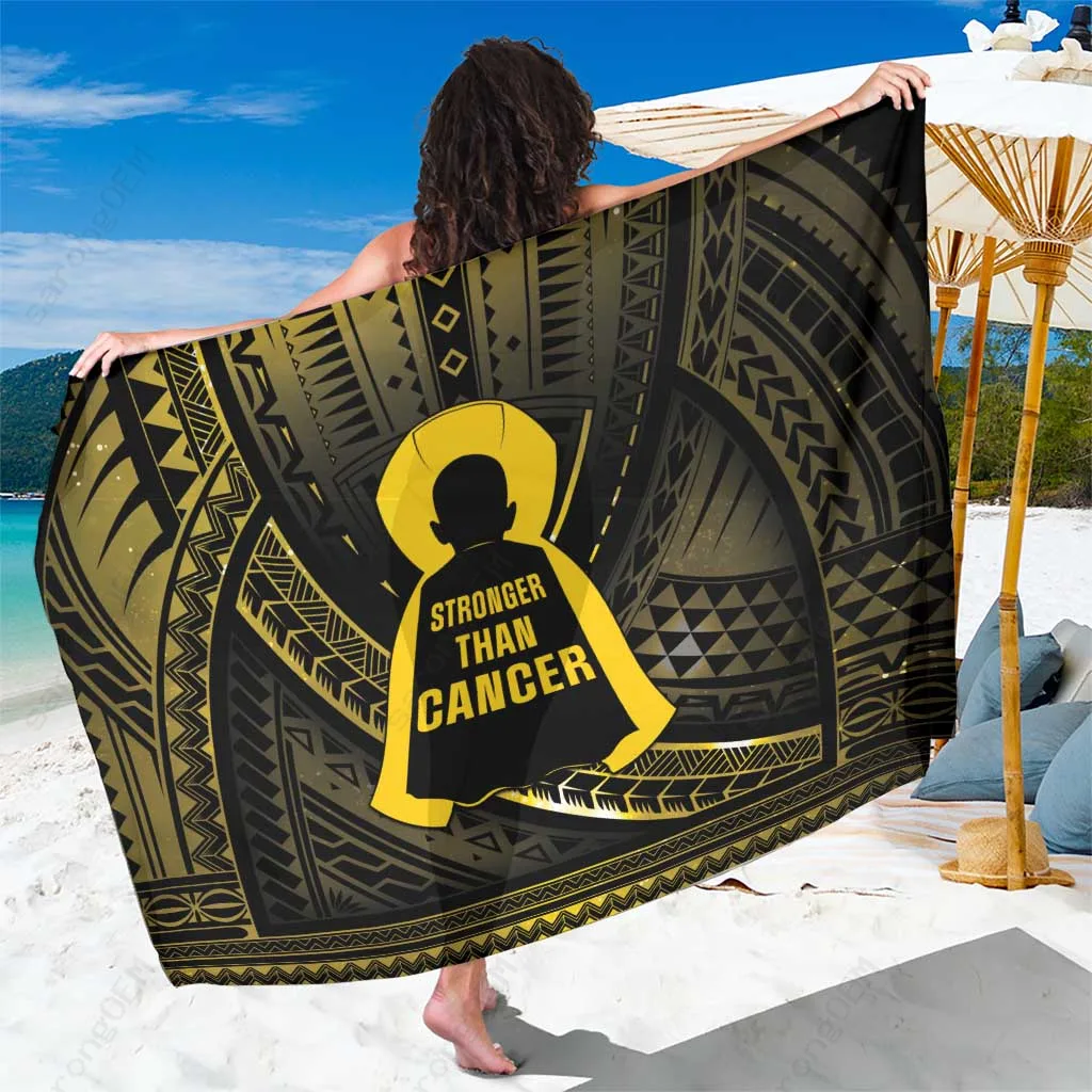 Multicolor Polynesia Tropical Floral Tribal Print Sarong Beach Wrap for Resort Hotel Wholesale Pareo - main view