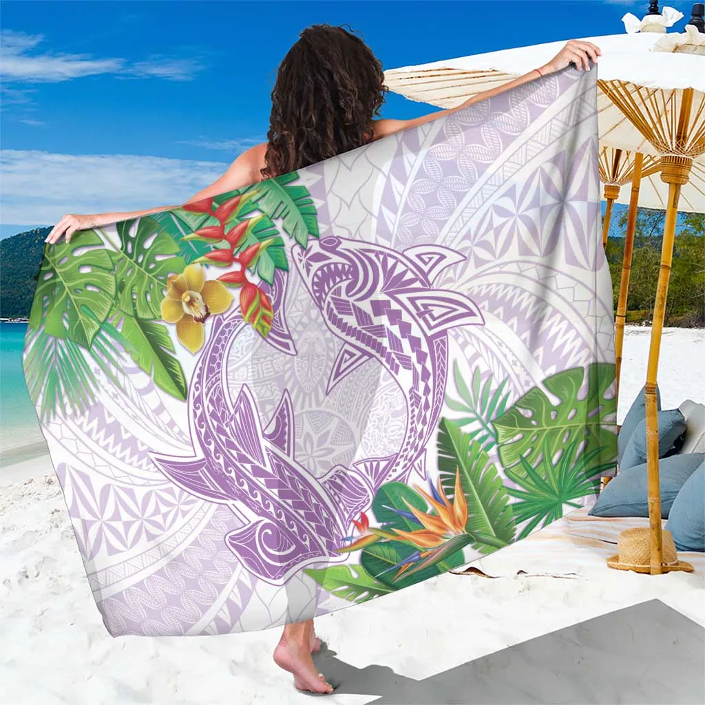 Polynesia Sarong Sharks Duo Tropical Lavender - related