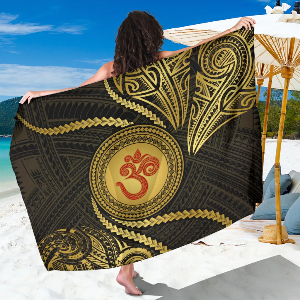 Polynesia Sarong With Hindu Om Symbol - main view