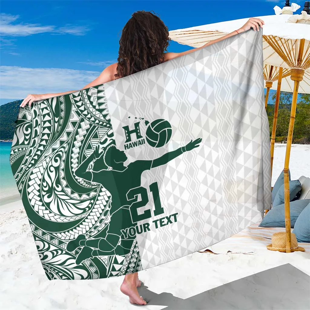 Deep Blue Polynesian Hawaii Tribal Hibiscus Palm Print Sarong Beach Wrap Skirt for Resort Wear Wholesale Pareo - main view
