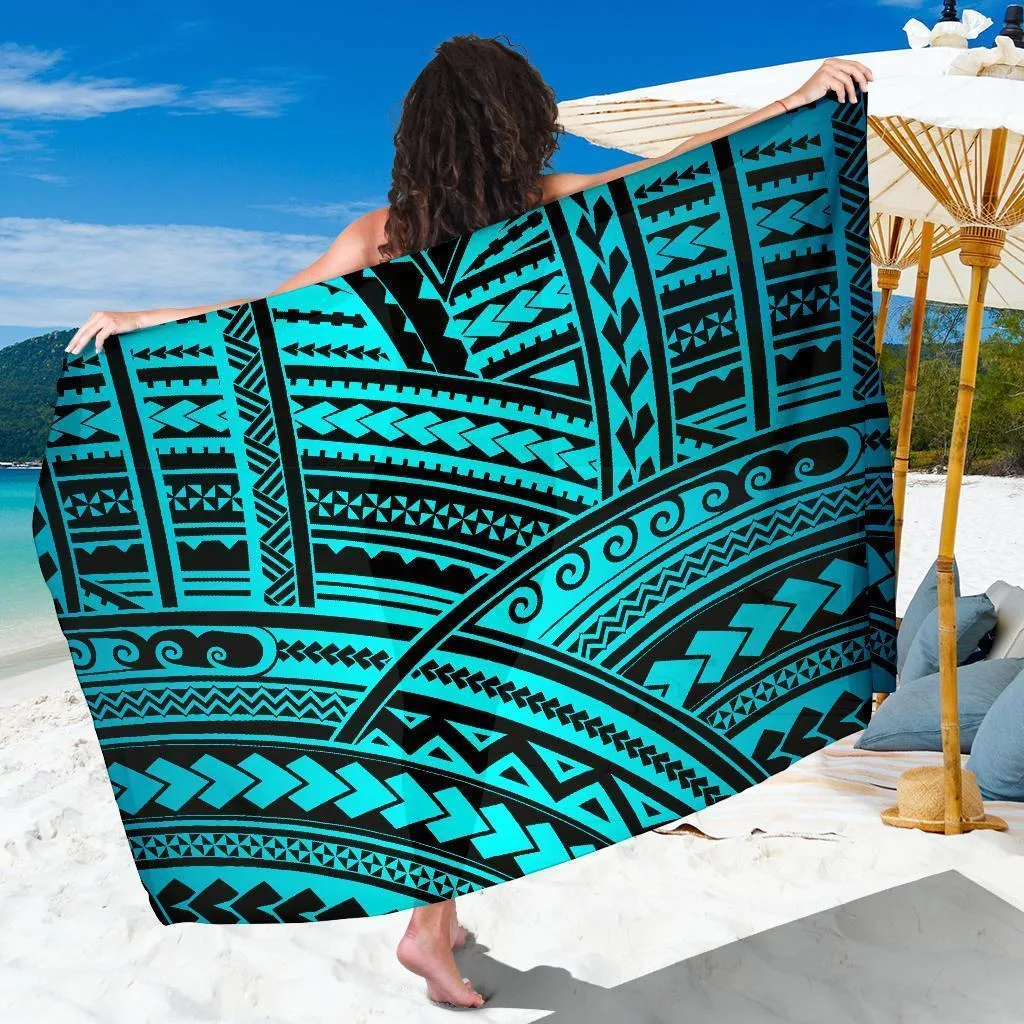 Polynesian Tribal Sarong with Ethnic Print Rayon Beach Wrap for Resort Hotel Wholesale Pareo - main view