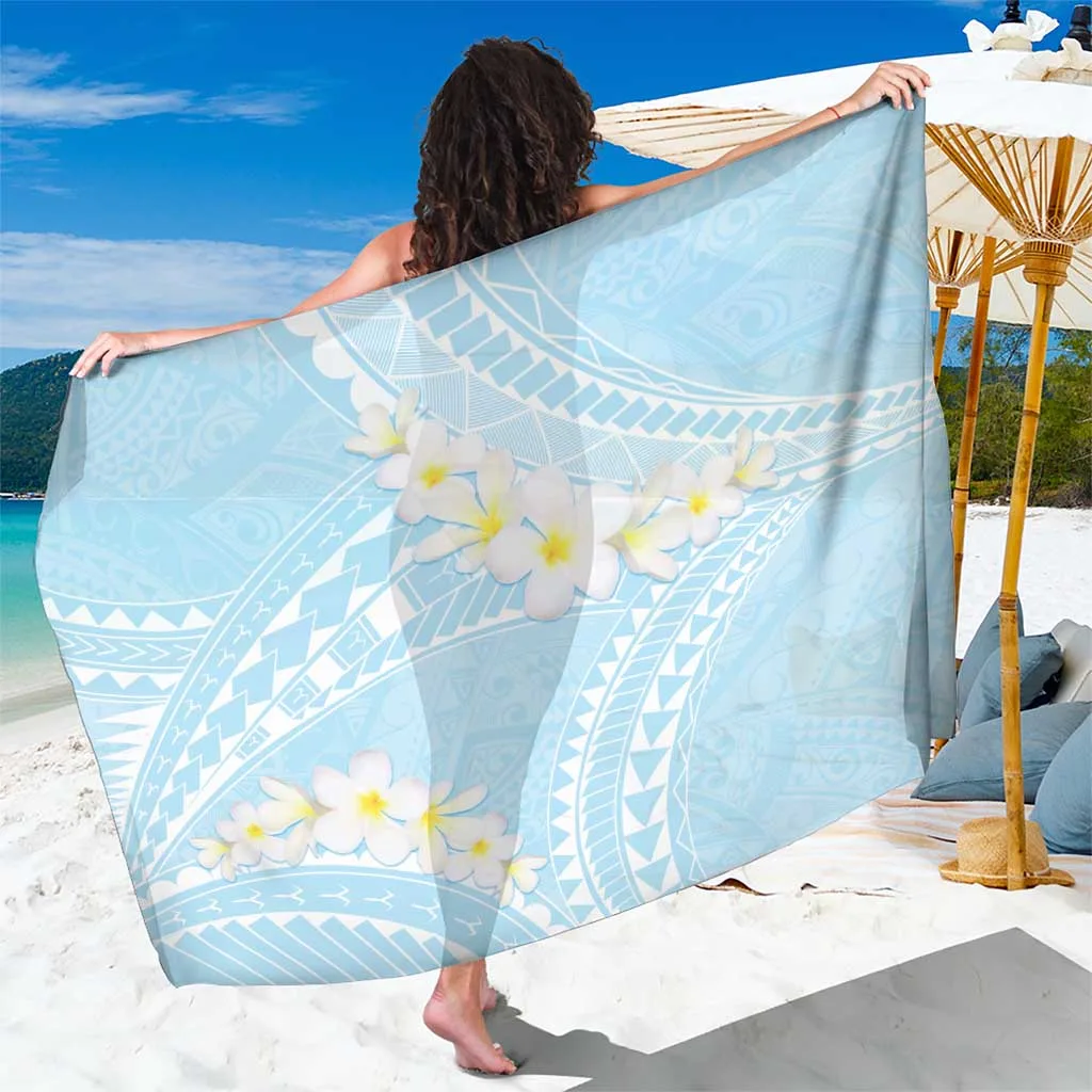 Azure Polynesian Vintage Floral Mandala Print Sarong Beach Wrap for Resort Hotel Wholesale Pareo - main view