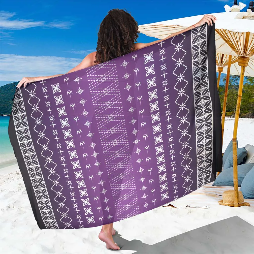 Red Samoa Malu Tattoo Tribal Print Sarong Polynesian Beach Wrap Pareo for Resort Wholesale - main view