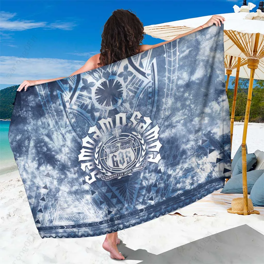 Multi Tie Dye Polynesian Samoa Tribal Print Sarong Beach Wrap Summer Cover Up Wholesale Pareo - main view