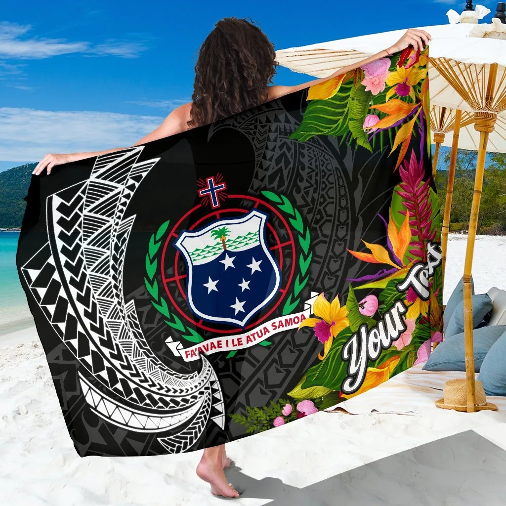 Samoa Spiral Seal Polynesian Print Sarong Beach Wrap Custom Rayon Pareo Wholesale - main view
