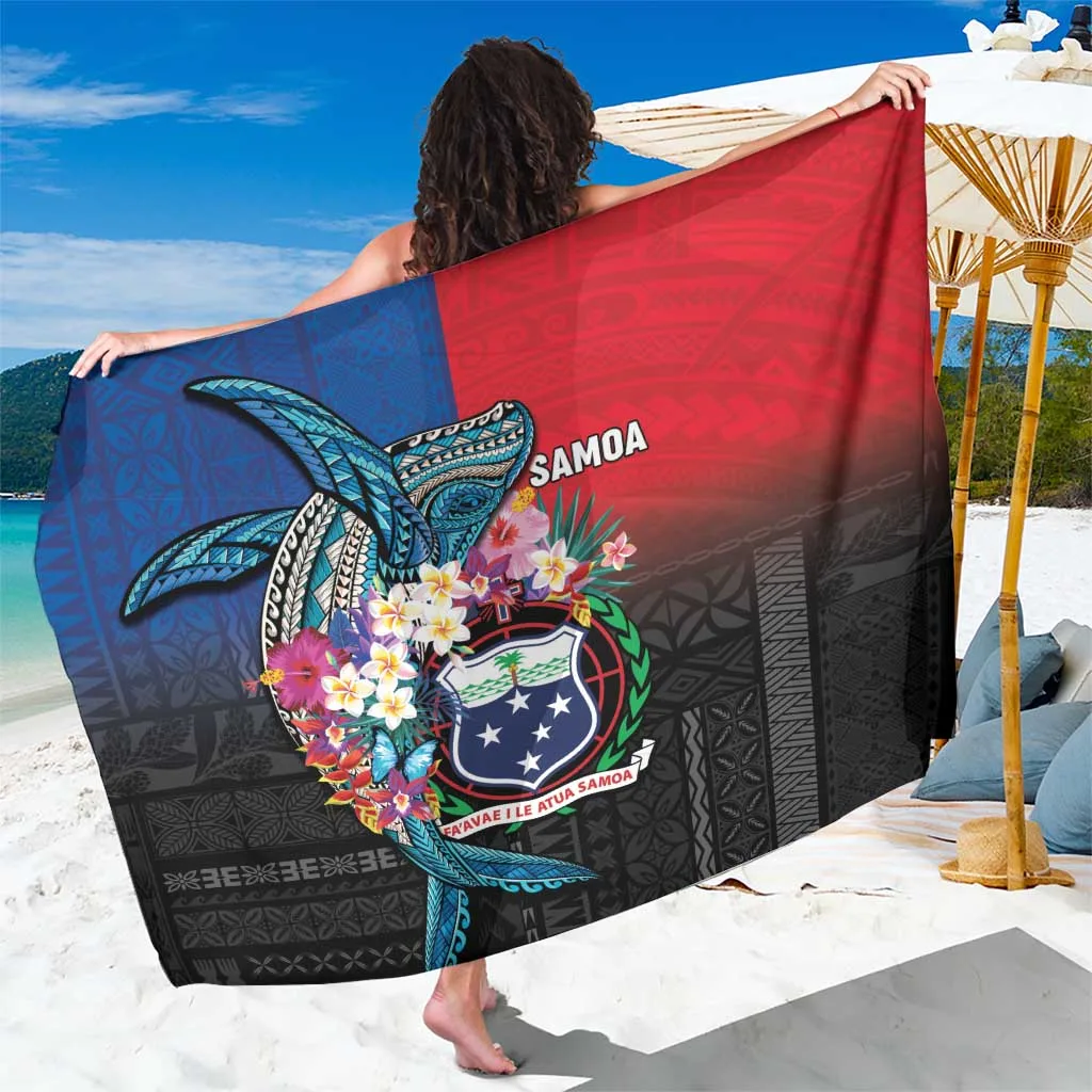 Samoa Sarong Humpback Whale Siapo Pattern - main view