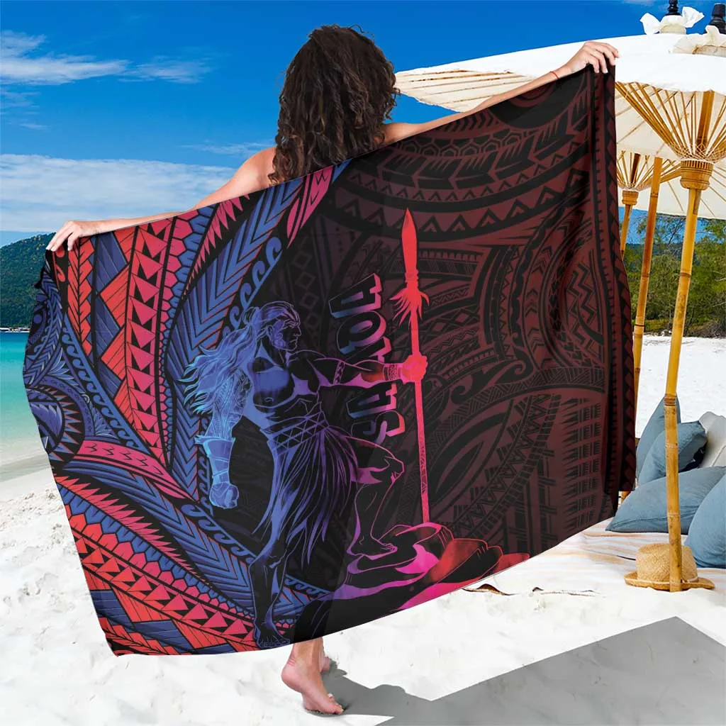 Samoan Pride Tui Manua Gold Print Rayon Sarong South Pacific Tropical Beach Wrap Wholesale Pareo - main view