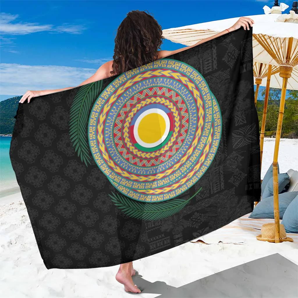 Tribal Palm Leaves Tattoo Print Sarong Polynesian Island Beach Wrap Wholesale Pareo - main view