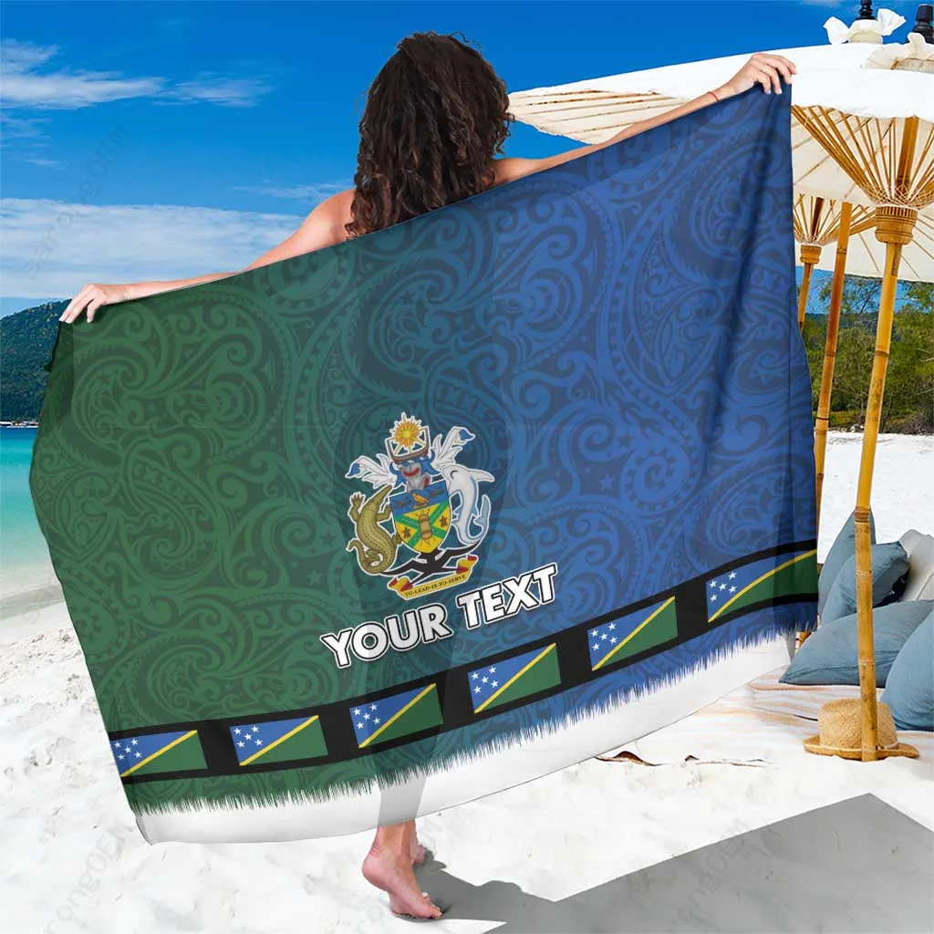Red Santa Suit Melanesian Pattern Sarong South Pacific Holiday Beach Wrap Wholesale Pareo - main view