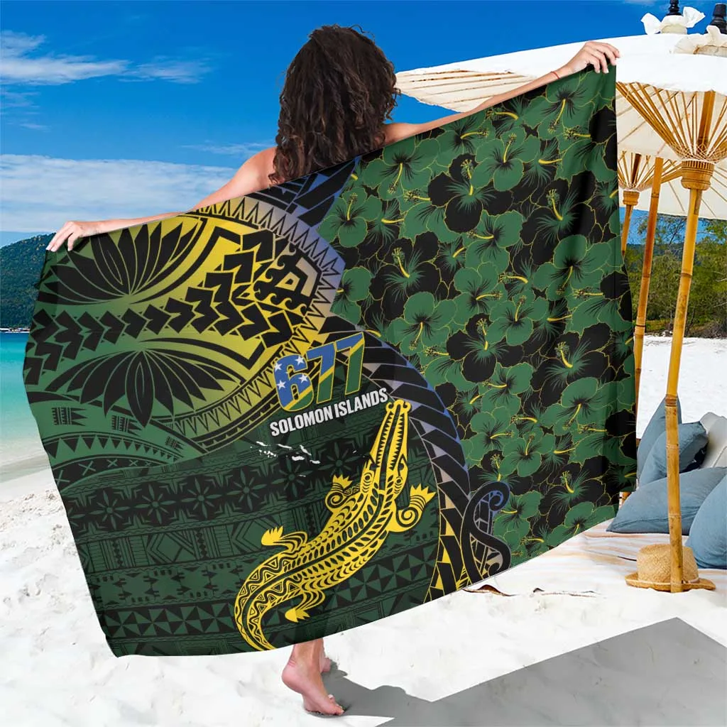 Solomon Islands Crocodile Pattern Sarong Ethnic Tribal Print Viscose Rayon Beach Wrap Wholesale Pareo - main view