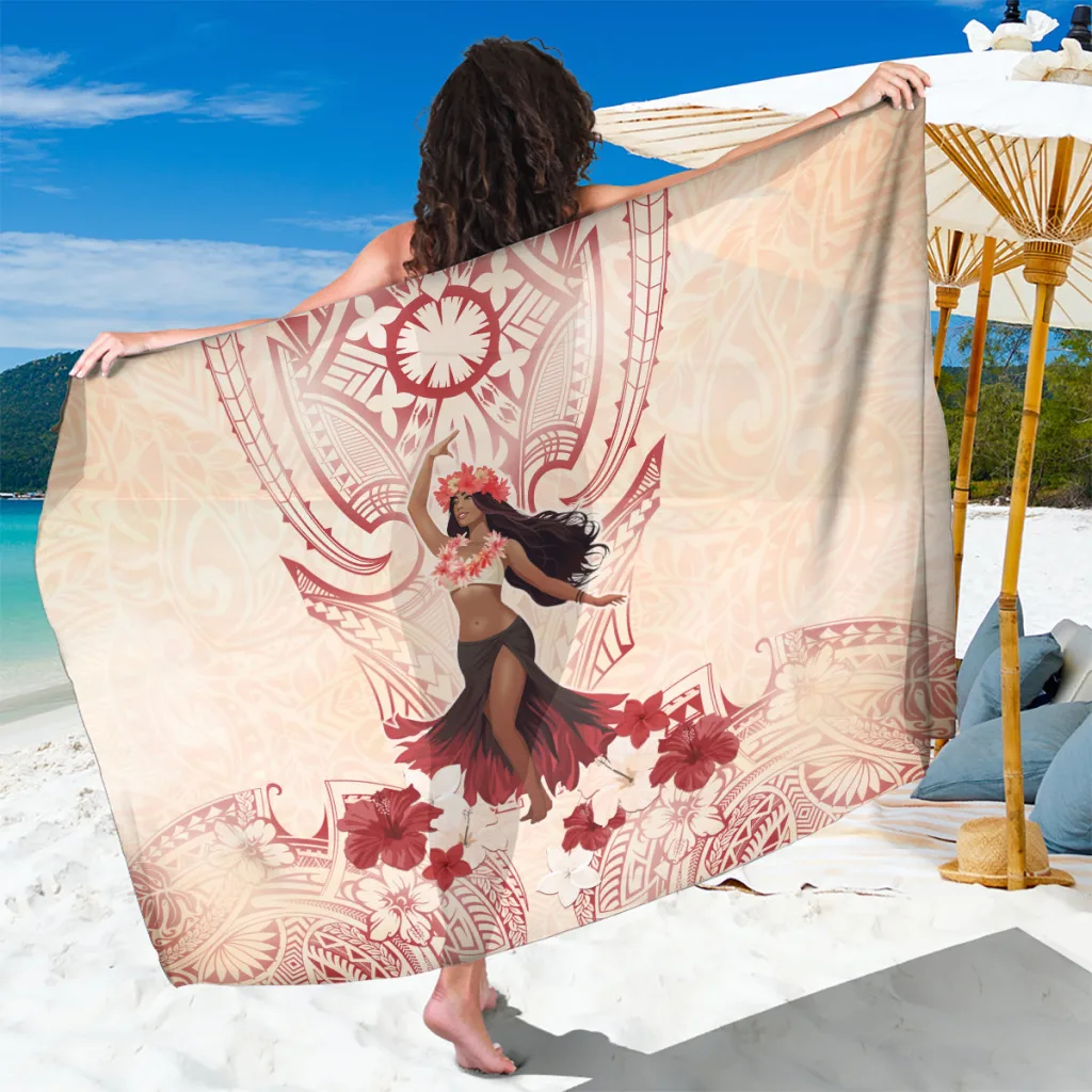 Tahiti Womens Day Sarong With Polynesian Pattern - main view