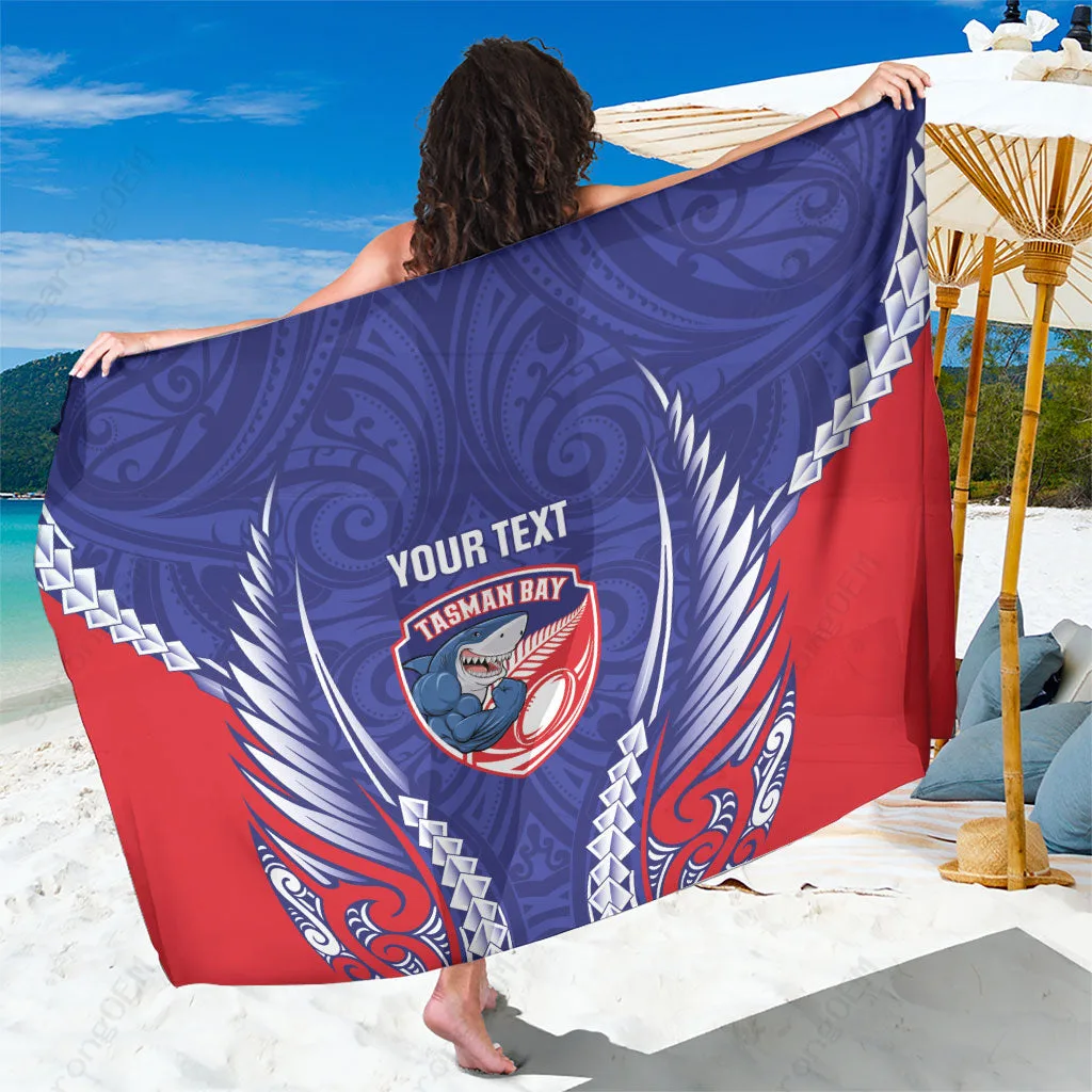 Silver Fern Tribal Custom Printed Sarong NZ Maori South Pacific Beach Wrap Wholesale Pareo - main view