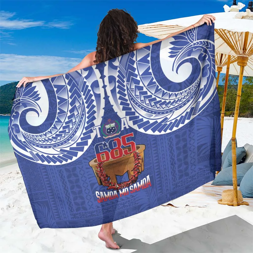 Black Toa Samoa Rugby Sarong with Gold Tribal Tanoa Ula Fala Print South Pacific Island Beach Wrap Wholesale Pareo - main view