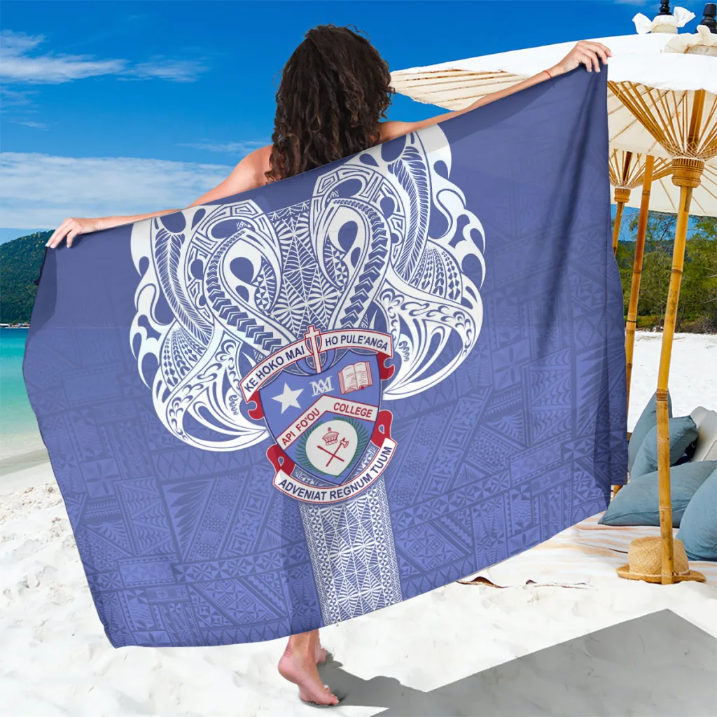 Yellow Tonga Apifoou School Sarong Ngatu & Polynesian Pattern Beach Wrap Pareo Wholesale - main view