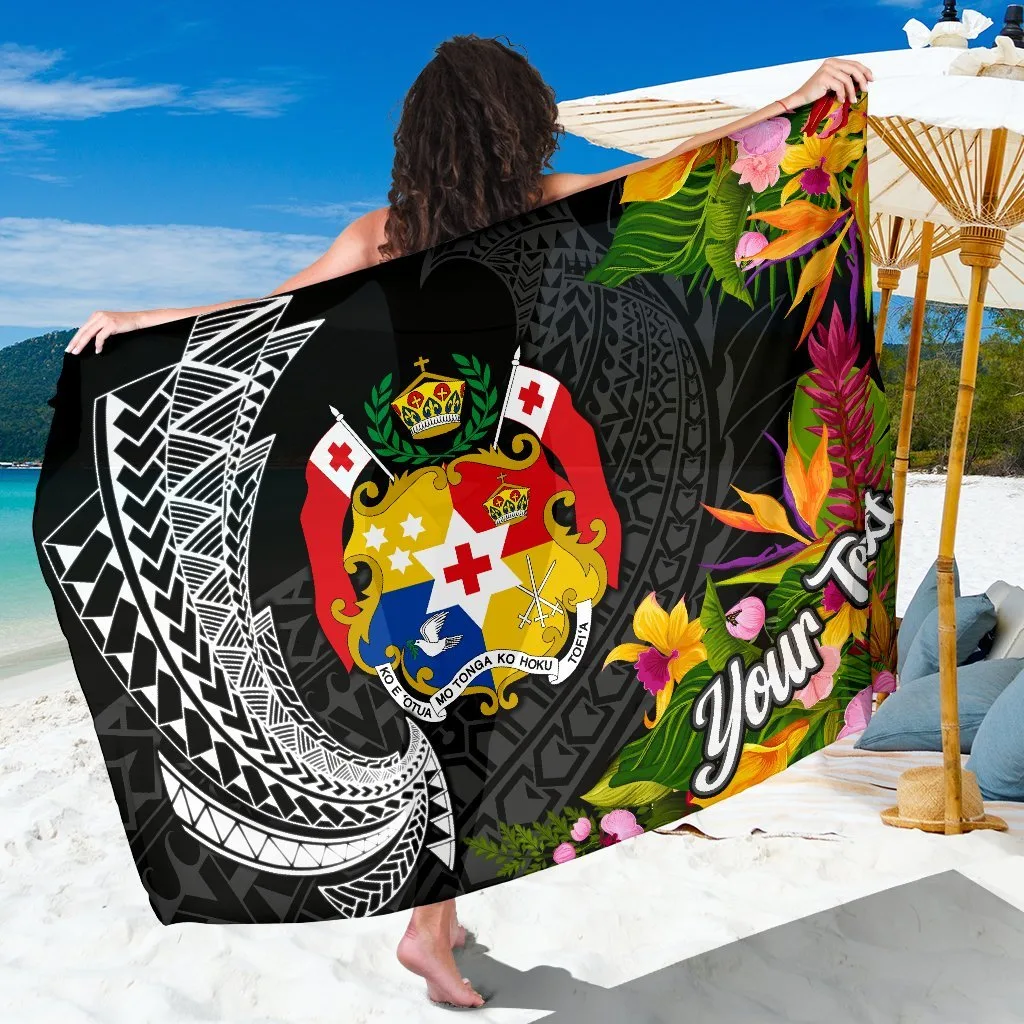 Deep Blue Spiral Seal Turtle Custom Print Sarong Polynesian Style Beach Wrap Wholesale Pareo - main view