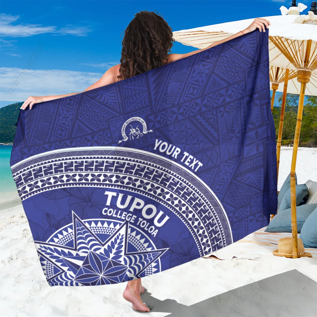 Multicolor Tapa Turtle Hibiscus Print Sarong Polynesian Tropical Beach Wrap Pareo Wholesale - main view