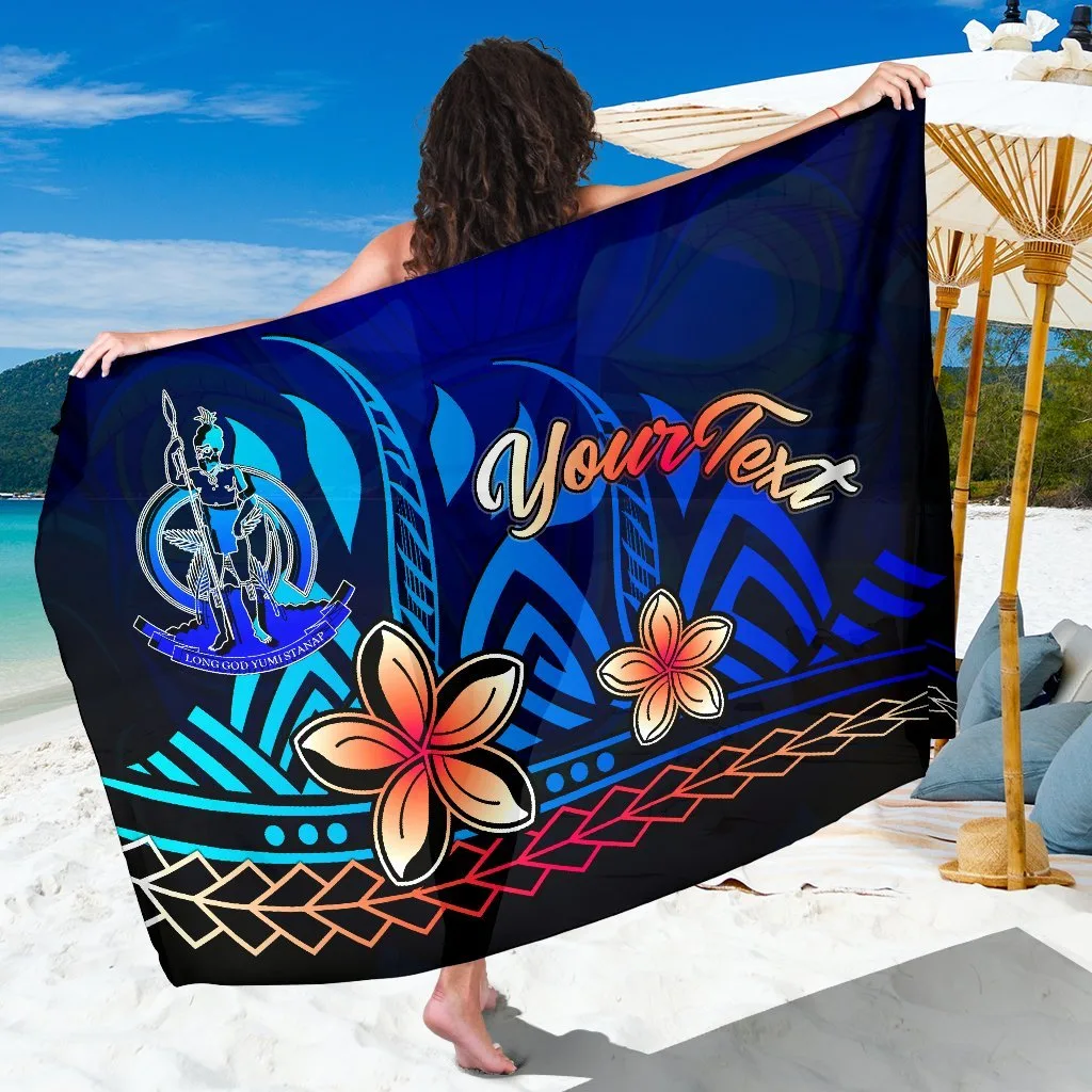 Vanuatu Custom Personalised Sarong Vintage Tribal Mountain - main view