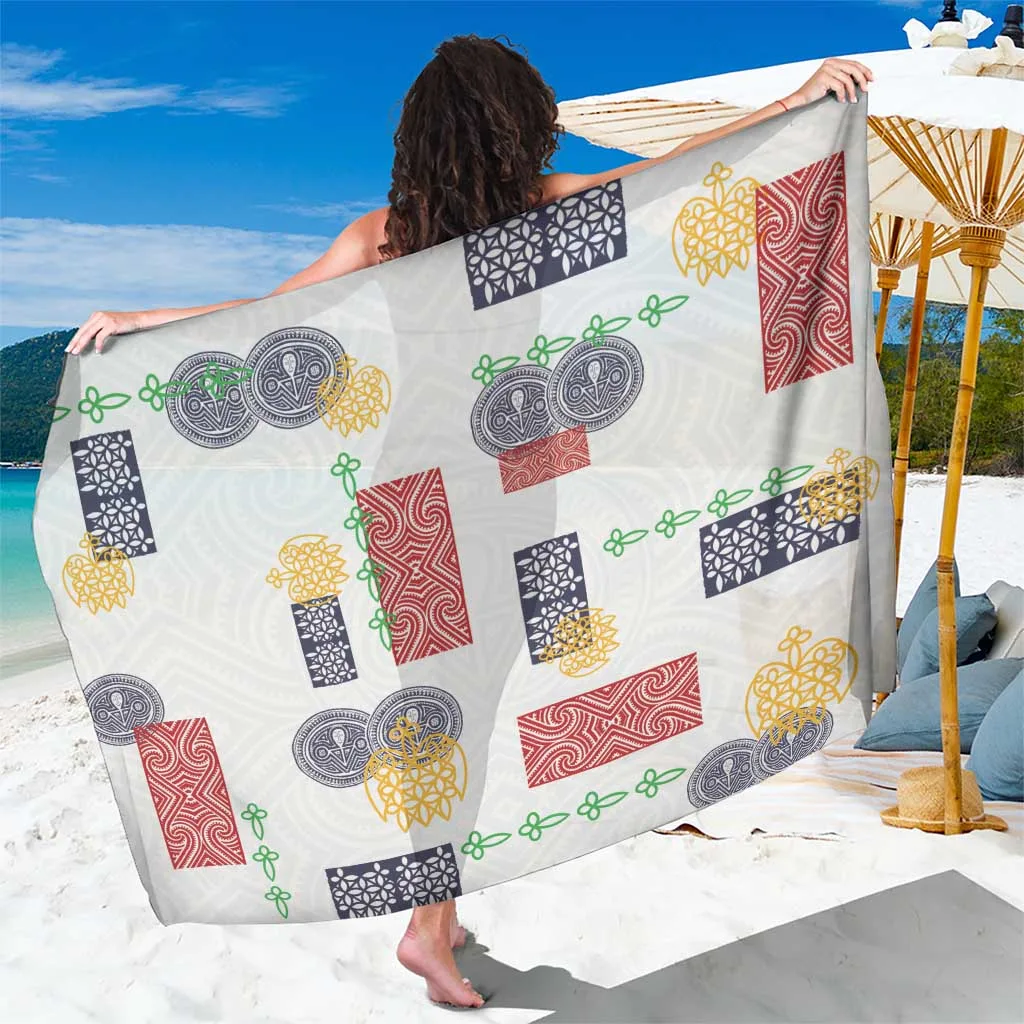 Vintage Lapita Double Face Pattern Sarong Polynesian Beach Wrap Wholesale Pareo for Resort - main view