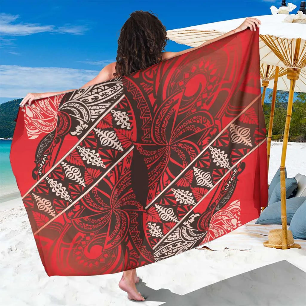 Vintage Ngatu Tribal Tonga Pattern Sarong Rayon Beach Wrap Polynesian South Pacific Resort Cover Up Wholesale Pareo - main view