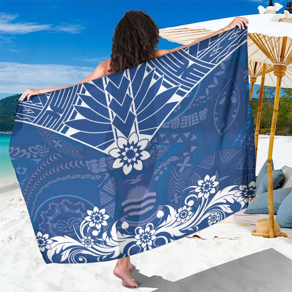 Brown Palm Mandala Print Sarong South Pacific Tropical Resort Beach Wrap Wholesale Pareo - main view