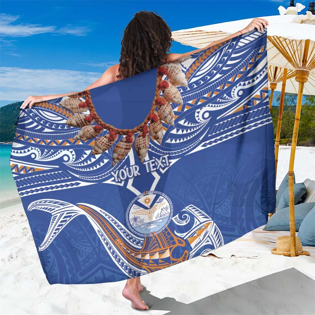Cream Shell Necklace Hibiscus Tropical Print Sarong South Pacific Island Beach Wrap Wholesale Pareo - main view