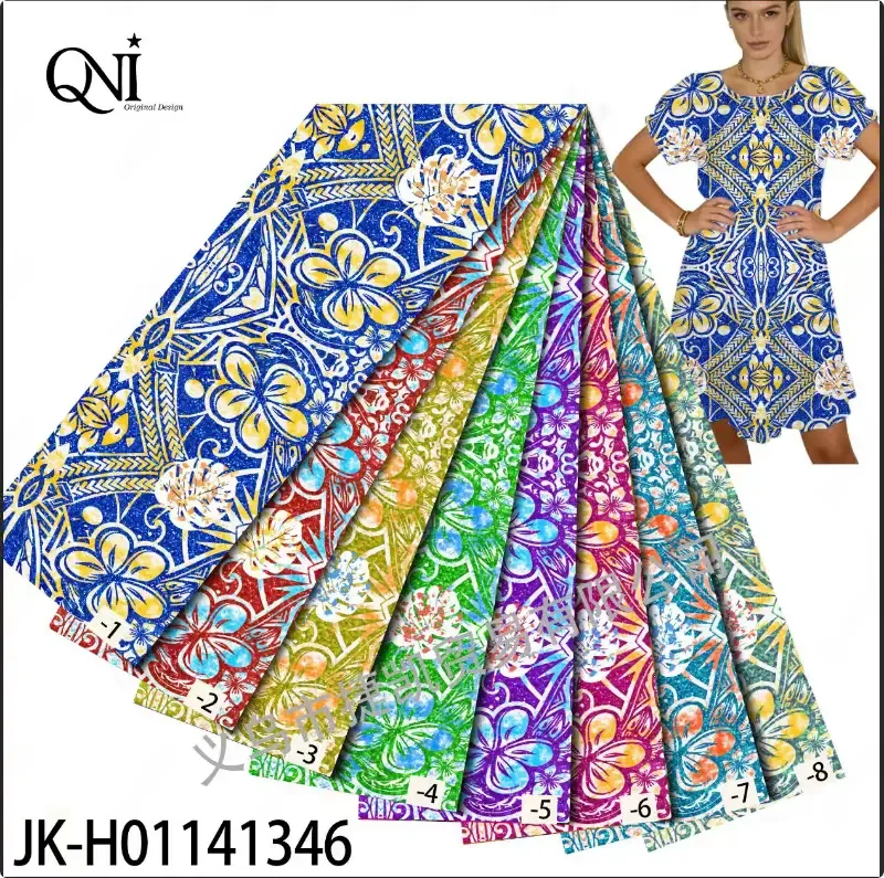 Flash Tribe Frangipani Print Custom Fabric Custom Fabric - fabric