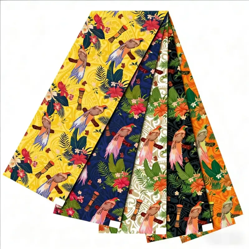 Heaven Bird Tropical Tribe Print Fabric Custom Custom Fabric - fabric