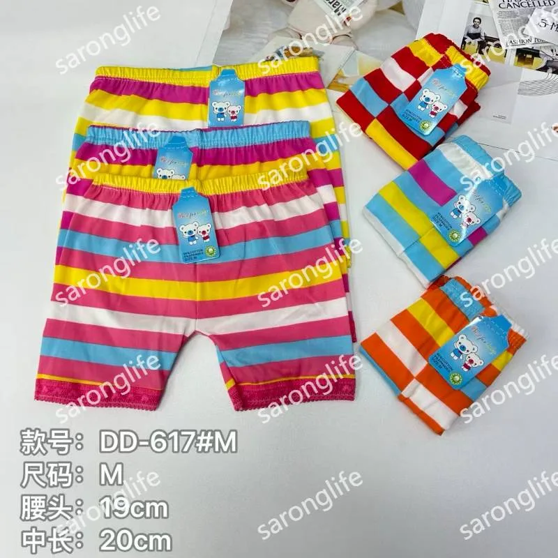 Women's Milk Silk Colorblock Striped Print Lace Trim Leggings - Leggings