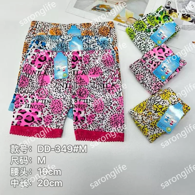 Women's Milk Silk Leopard Print Lace Trim Leggings, Export - Leggings