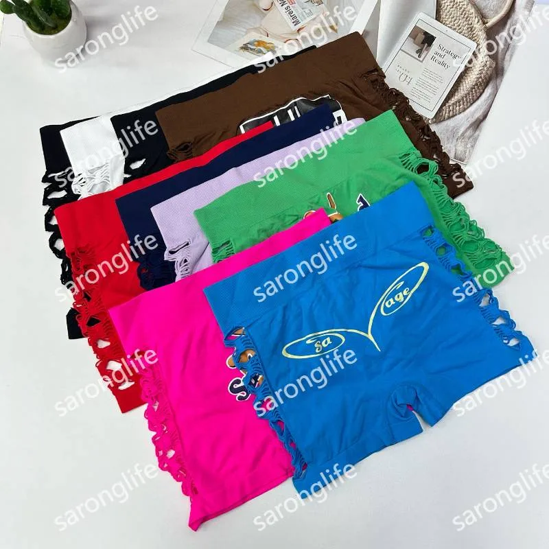 Women's Solid Print High-Elastic Yoga Shorts, Tight Fit - Leggings