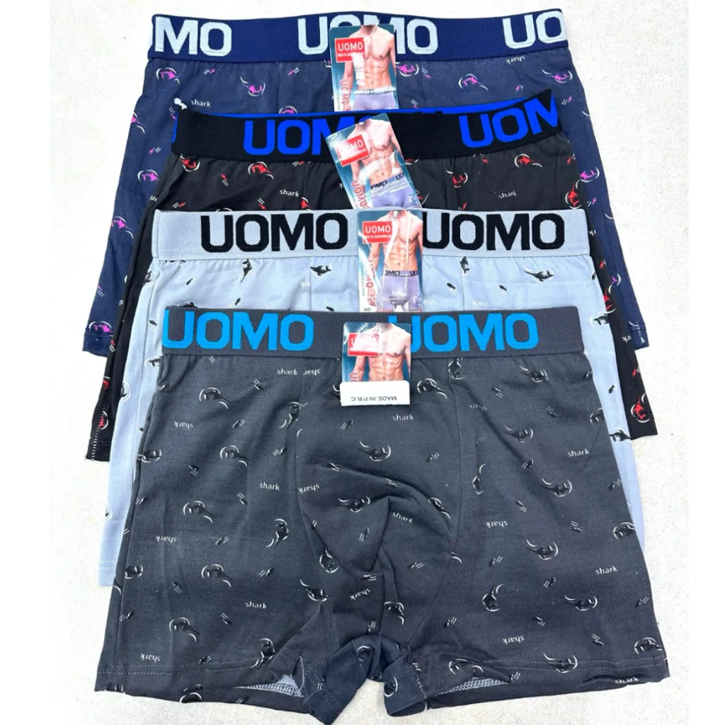 Men's Solid & Printed Breathable Boxer Shorts with Letter Waistband