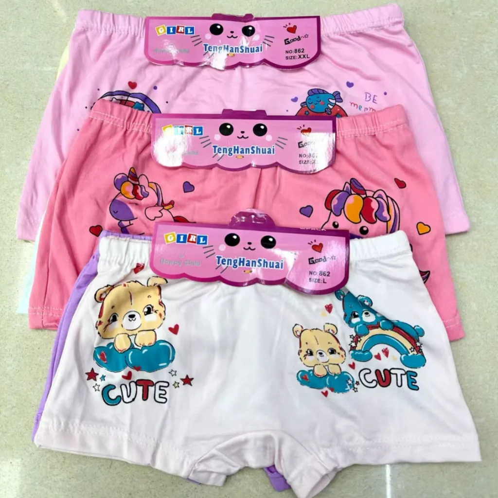 Girls' Multicolor Comfortable Boxer Briefs