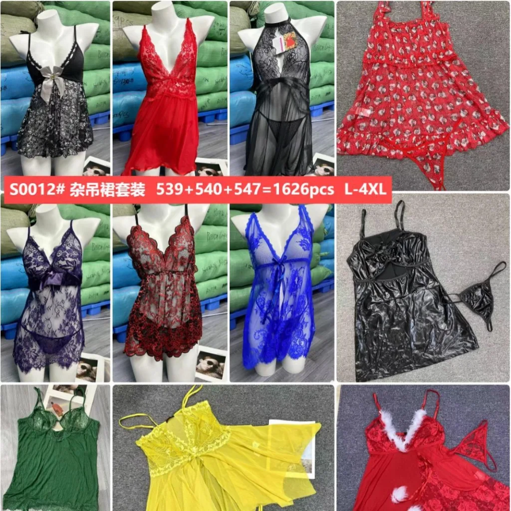 Women's Lace Erotic Lingerie Set, Sheer Sleepwear, Mixed Styles